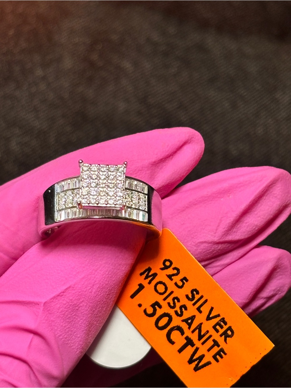 VVS Moissanite Statement Ring Size 8